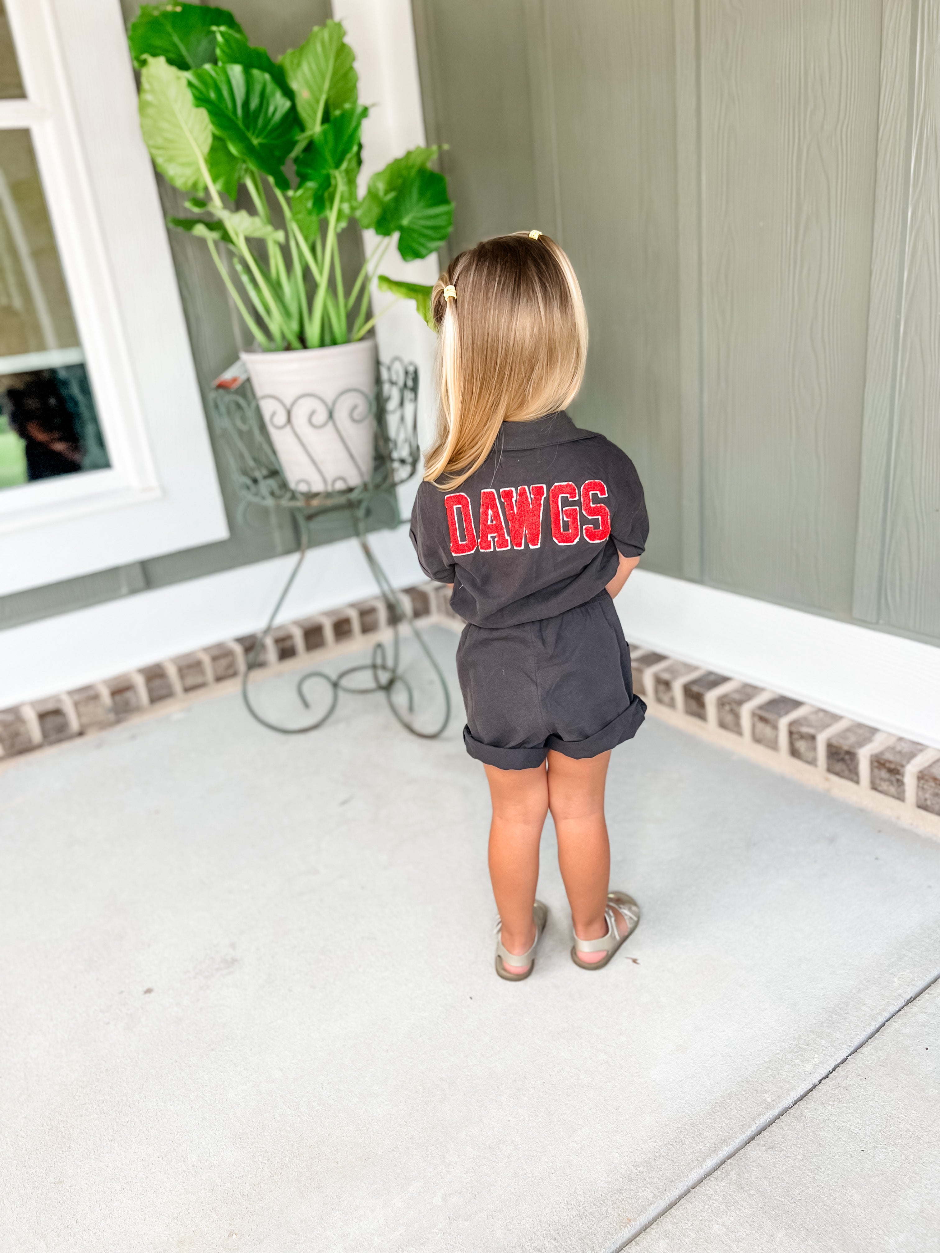 Girls Dawgs Denim Romper [MOMMY & ME AVAILABLE]