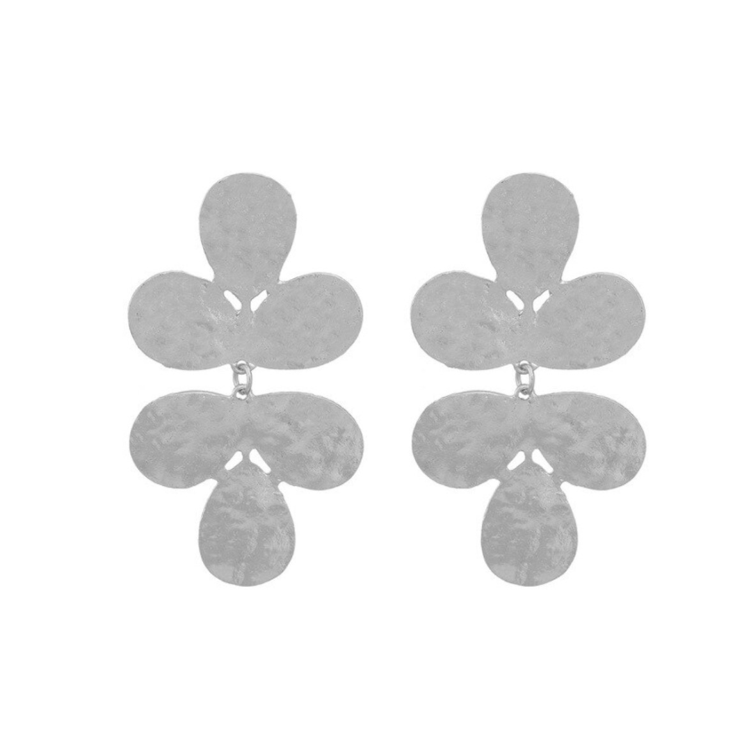 Hammered Petal Drop Earrings [MORE COLORS]